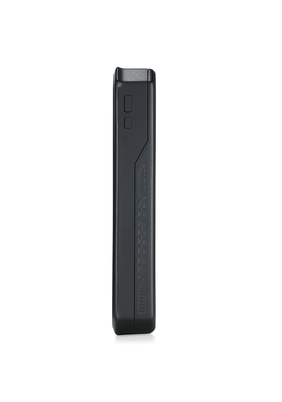 Side edge of the device with its keys.